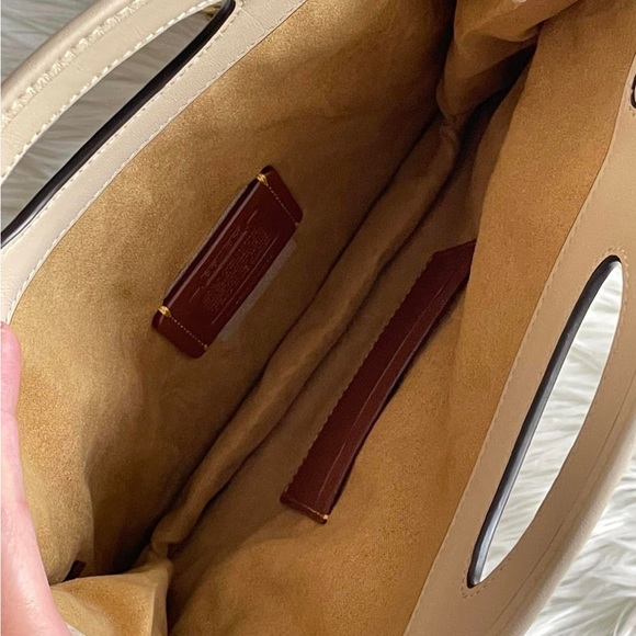 💰SOLD - CA358 - Coach Foldover Cut Out Clutch Crossbody in Signature Jacquard - Picture 7 of 15